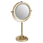Cassini Gold Colour Iron Led Table Mirror