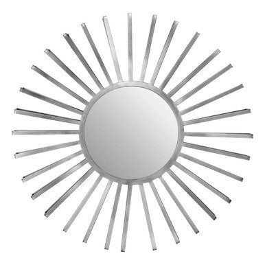 Farran Silver Finish Sun Wall Mirror