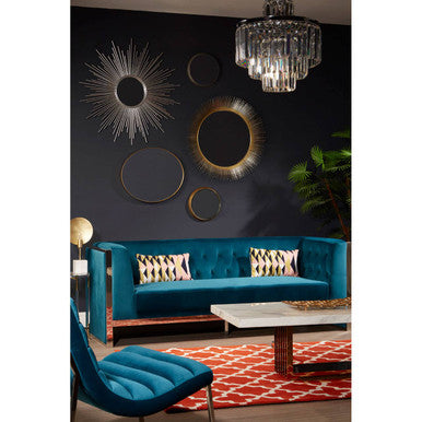 Athena Small Round Wall Mirror With Silver Frame