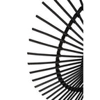 Mataram Black Natural Rattan Wall Mirror