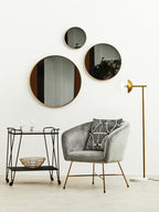 Cindy Medium Gold Finish Wall Mirror