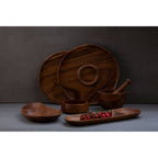 Kora Acacia Two Section Bean Shaped Dish