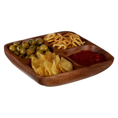 Kora Acacia Four Section Serving Dish