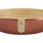Kyoto Rose Gold Salad Bowl With Raised Edges