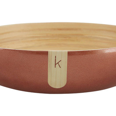 Kyoto Rose Gold Salad Bowl With Raised Edges