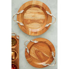Vine Large Acacaia Wood Round Tray