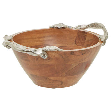 Vine  Acacia Wood Medium Round Bowl