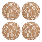 Besa Set Of Four Cork Round Placemats