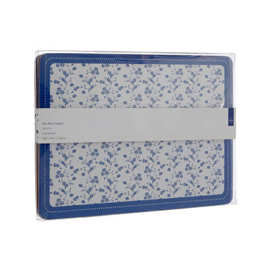 Blue Rose Set Of Four Placemats