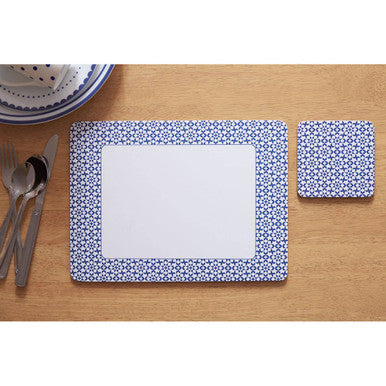 Casablanca Set Of Four Blue Placemats