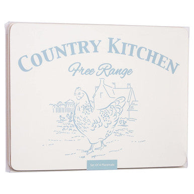 Country Kitchen Set Of Four Cork Placemats