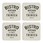 Bistro Set Of Four Square Coasters