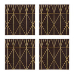 Geome Set Of 4 Prism Black And Gold Coasters