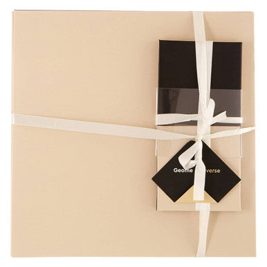 Geome Reversible Black And Cream Placemat And Coaster Set Of 4
