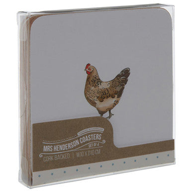 Set Of Four Mrs Henderson Cork Coasters