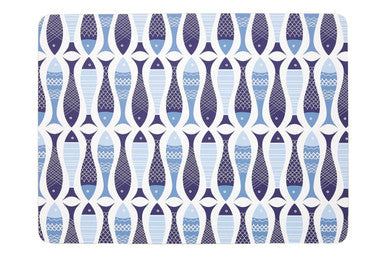 Set Of Four Pisces Cork Placemats