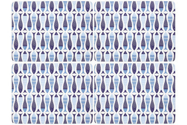 Set Of Four Pisces Cork Placemats