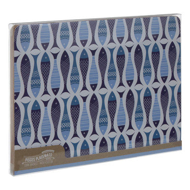 Set Of Four Pisces Cork Placemats