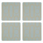 Frosted Deco Set Of 4 Green Coasters