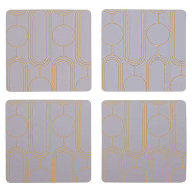 Frosted Deco Set Of 4  Lilac Coasters