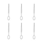 Summer Set Of Six Clear Plastic Sundae Spoons