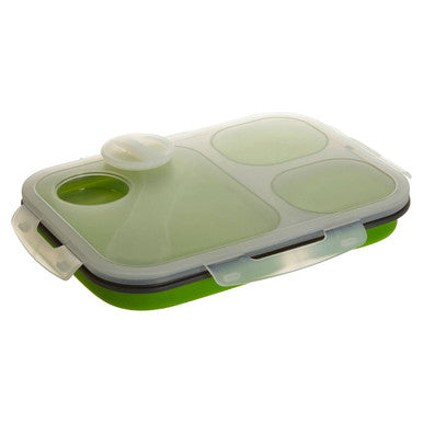 Grub Tub Green Folding Lunch Box With Spork