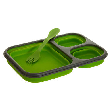 Grub Tub Green Folding Lunch Box With Spork