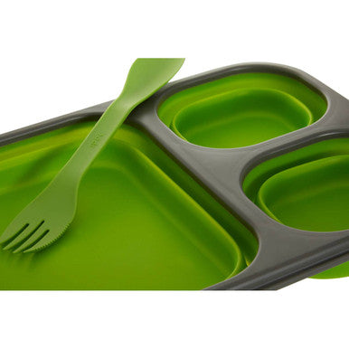 Grub Tub Green Folding Lunch Box With Spork