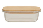 Freska 640Ml Glass Container With Bamboo Lid