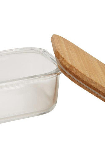 Freska 520Ml Glass Container With Bamboo Lid