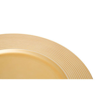 Dia Gold Ribbed Charger Plate