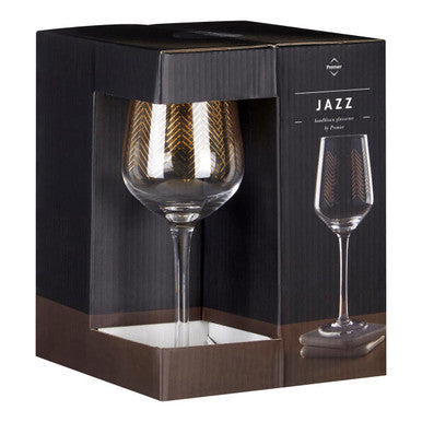 Set Of Four Jazz Wine Glasses