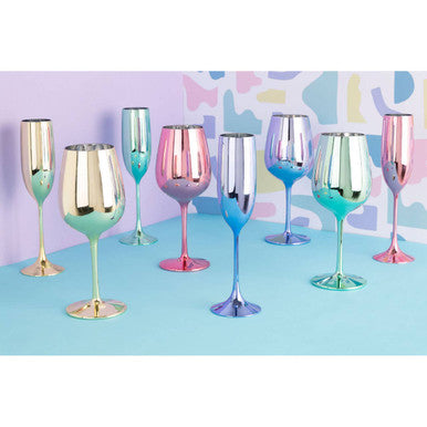 Mimo Set Of 4 Assorted Colours Wine Glasses