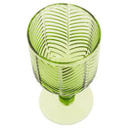 Fleur Set Of Four Green Wine Glasses