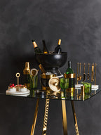 Fleur Set Of Four Green Wine Glasses