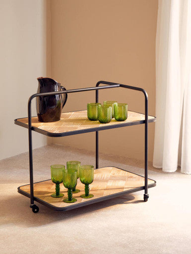 Fleur Set Of Four Green Wine Glasses