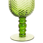 Fleur Set Of Four Green Wine Glasses