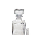Dayla Ribbed Pattern Decanter With Four Glasses