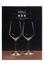 Ada Set Of 4 Crystal Wine Glasses