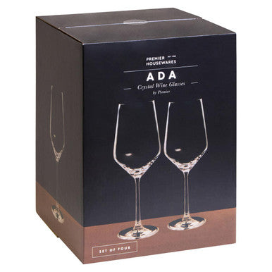 Ada Set Of 4 Crystal Wine Glasses