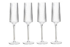 Eldon Set Of Four Ribbed Champagne Glasses