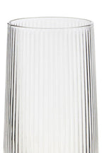 Set Of Four Eldon Ribbed Clear Hi Ball Glasses Mob Packagaing