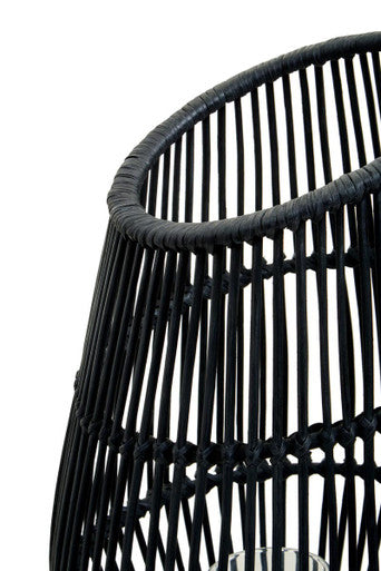 Mataram Large Black Natural Rattan Lantern