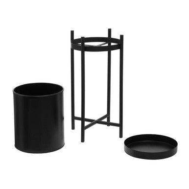 Asher Two Tier Black Plant Stand