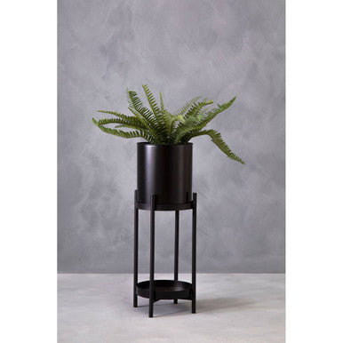 Asher Two Tier Black Plant Stand