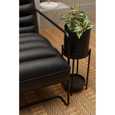 Asher Two Tier Black Plant Stand