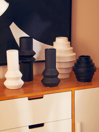 Fabia Black Dolomite Vase