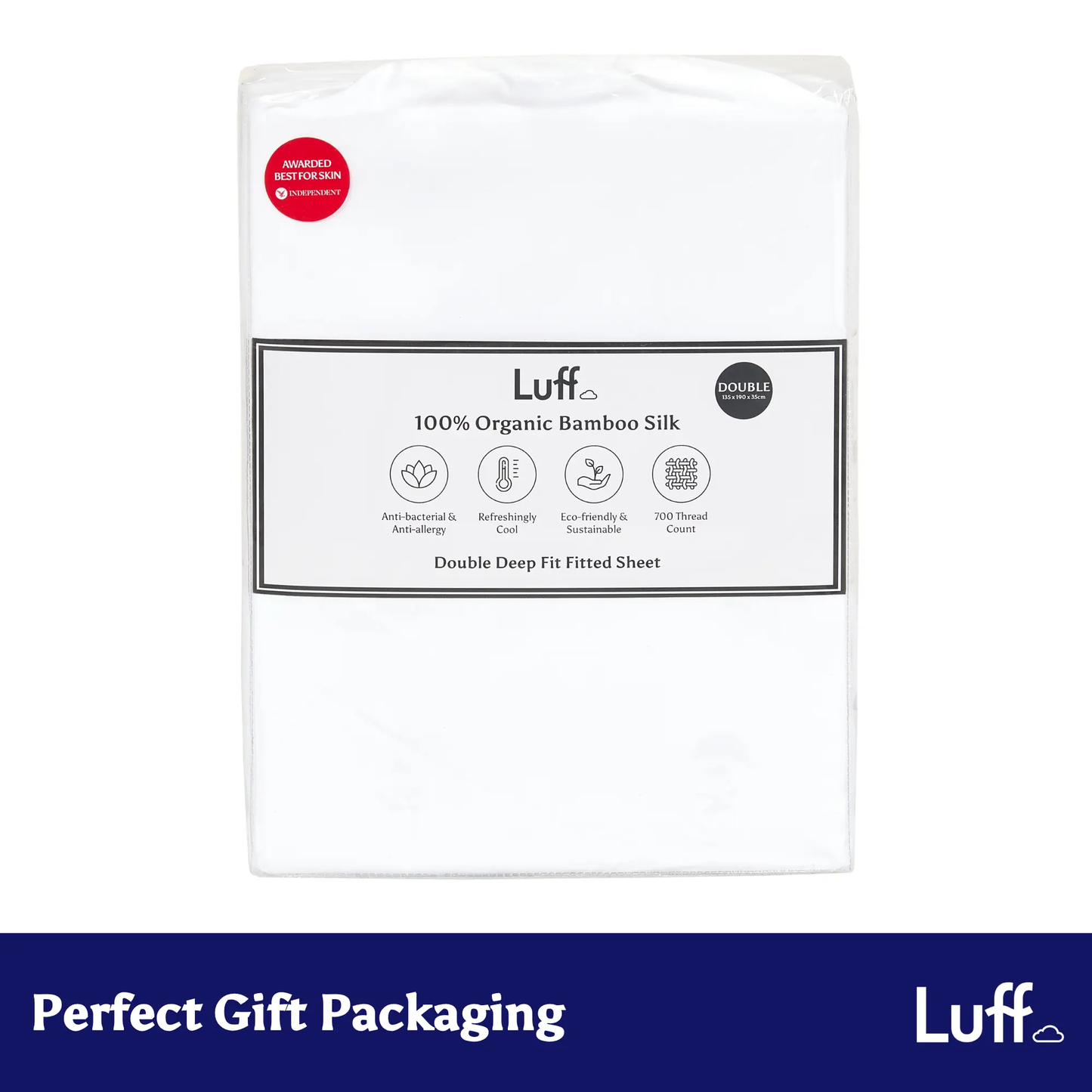 100% Organic Bamboo Silk Deep Fitted Sheet Luff Sleep