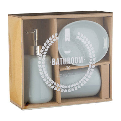 Moon Pale Blue 3Pc Bathroom Set