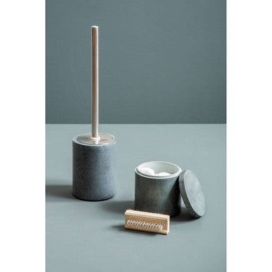 Kamal Dark Grey Marble Effect Toilet Brush